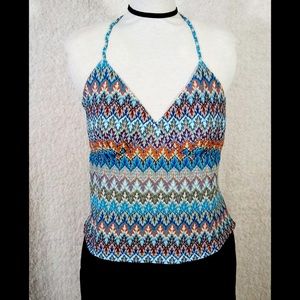 XL Harley Davidson Zigzag Halter Top